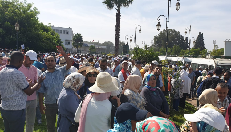 في اليوم العالمي للمدرس ...الأساتدة يحتجون بالرباط