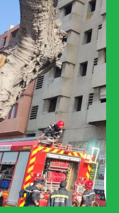 مشروع سكني تلتهمه النيران بالدار البيضاء