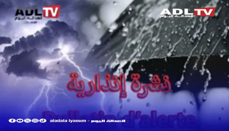 نشرة إندارية: زخات رعدية وهبات رياح بعدد من مناطق المملكة