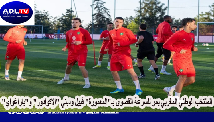 المنتخب الوطني المغربي يمر للسرعة القصوى قبيل وديتي "الإكوادور" و"باراغواي"