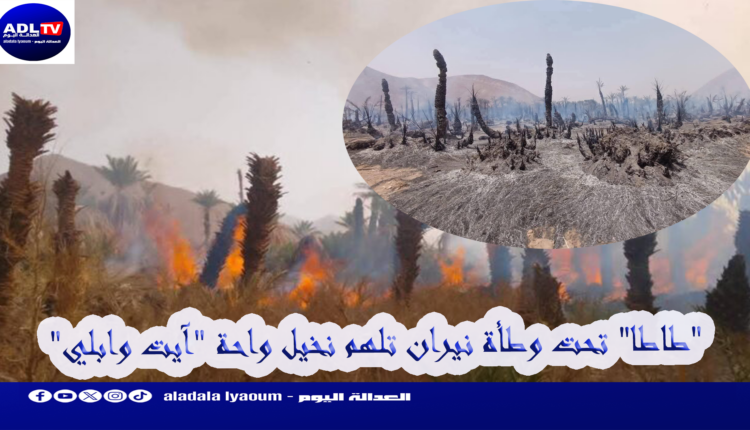 "طاطا" تحت وطأة نيران تلهم نخيل واحة "آيت وابلي"