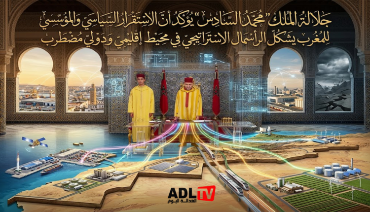 جلالة الملك "محمد السادس"يؤكد أن الاستقرار السياسي والمؤسسي للمغرب يشكل الرأسمال الاستراتيجي في محيط إقليمي ودولي مضطرب