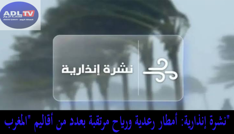 نشرة إنذارية: أمطار رعدية ورياح مرتقبة بعدد من أقاليم "المغرب"